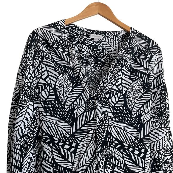 Avenue WomenTunic Top‎ 1X Abstract Foliage Boho Lagenlook Cottagecore Officewear - Picture 5 of 12
